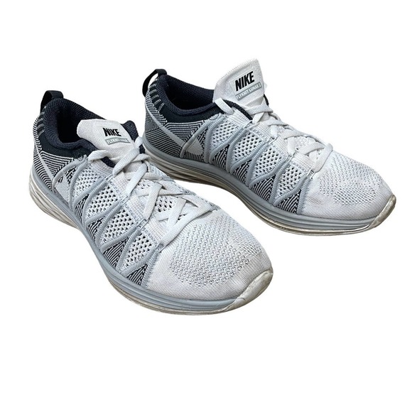Nike Flyknit Lunar 2 Trainer White/Wolf Gray Sneaker - Women's Size 8 - Picture 8 of 12